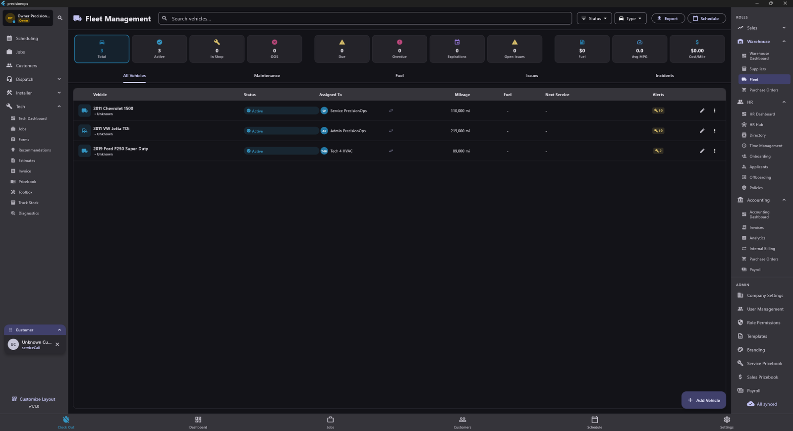 Tracking dashboard on Windows